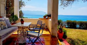 Blue maisonette Sea view Traditional Loukoulos Samos Kampos Marathokampos House Host Hotel Summer Balcony