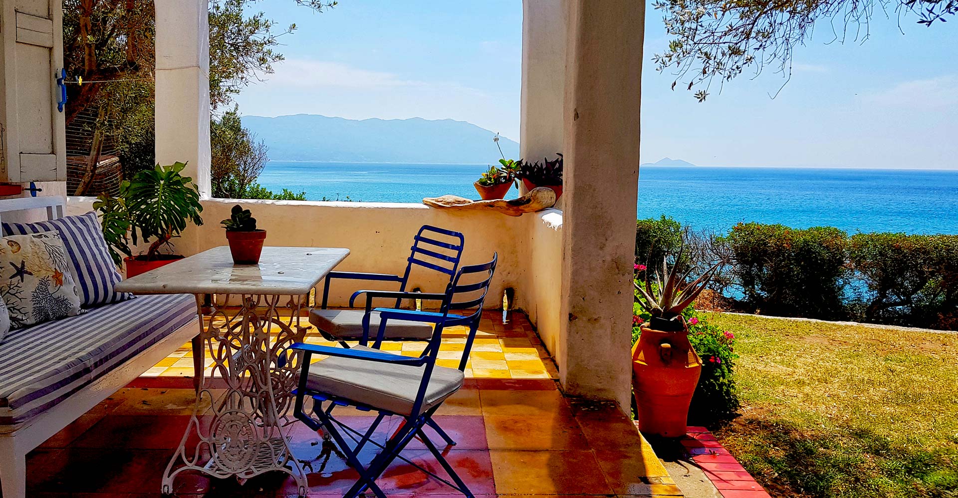 Blue maisonette Sea view Traditional Loukoulos Samos Kampos Marathokampos House Host Hotel Summer Balcony