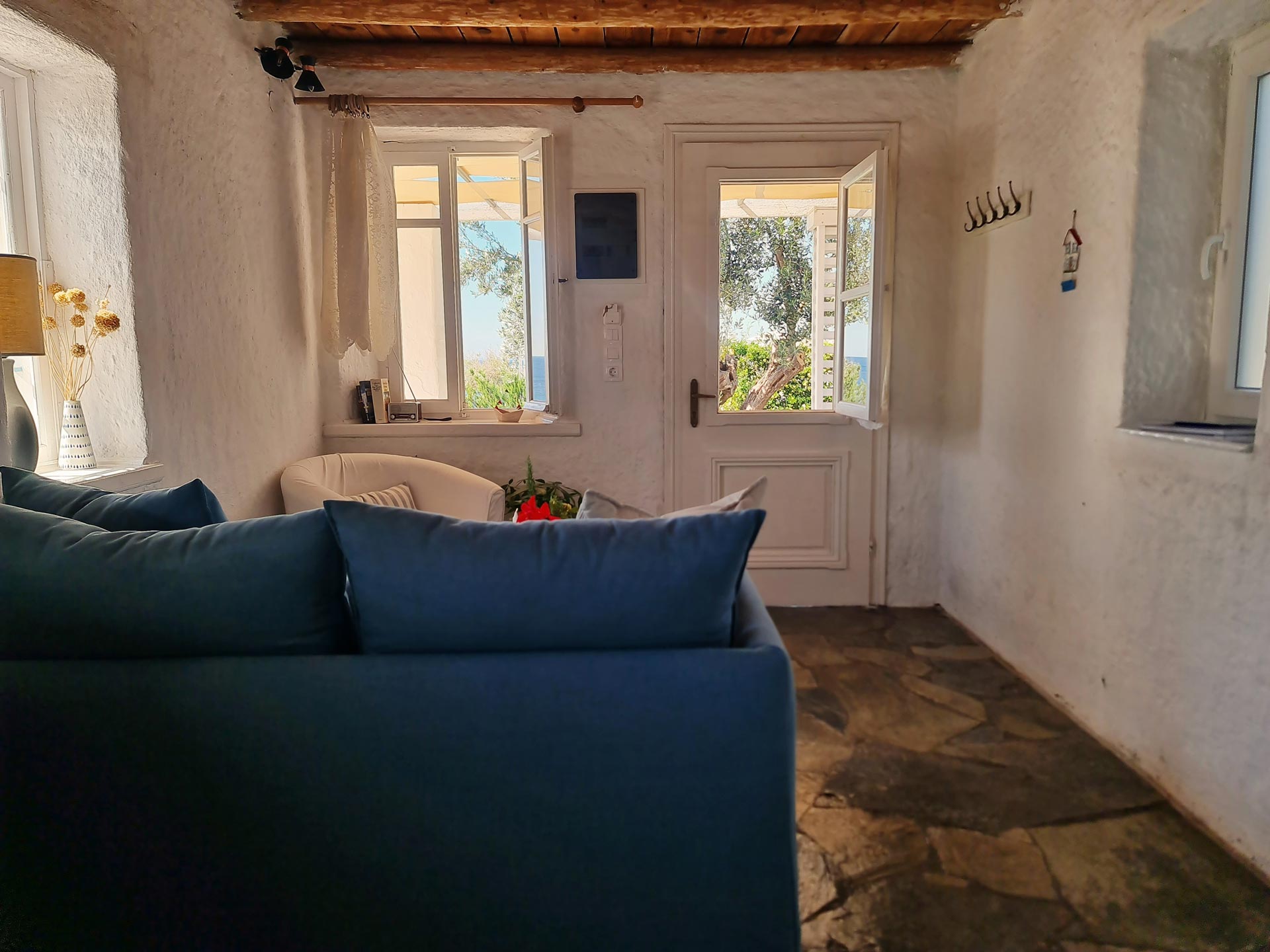 Blue maisonette Traditional Loukoulos Samos Kampos Marathokampos House Votsalakia Hotel Summer Accommodation samos